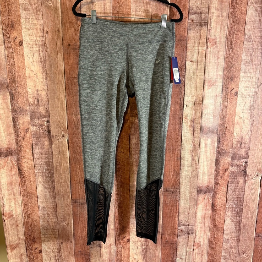ASICS Gray And Black Active Leggings Size Medium
